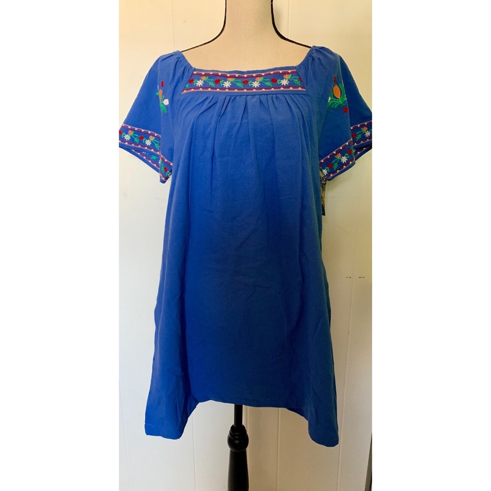 Blue midi dress